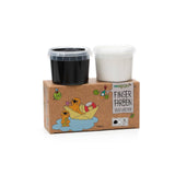 Bio-Fingerfarben vegan 2er Set "Nori" schwarz/weiß