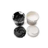 Bio-Fingerfarben vegan 2er Set "Nori" schwarz/weiß