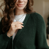 Strickjacke Marla | Dunkelgrün aus Bio-Baumwolle