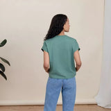 T-Shirt Nela | Grün aus Bio-Baumwolle - siebenKÄSEhoch