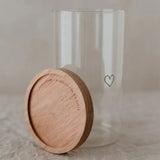 Vorratsglas Herz Schwarz 19Cm - siebenKÄSEhoch