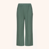 MUSSELIN HOSE LEJA | GRÜN AUS 100% BIO-BAUMWOLLE