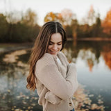 Strickjacke Marla | Sand aus Bio-Baumwolle - siebenKÄSEhoch