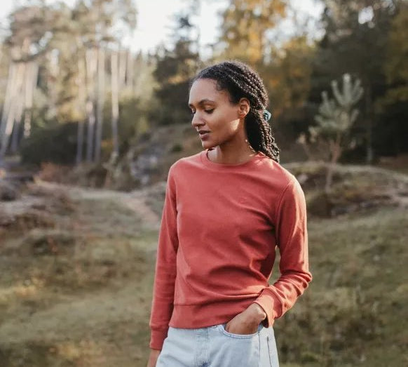 Sweater Sanna | Rostrot aus Bio-Baumwolle - siebenKÄSEhoch