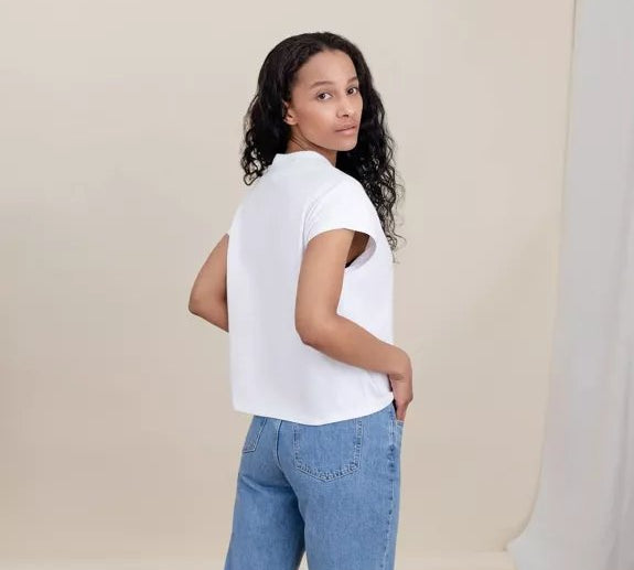 T-Shirt Nela | Weiß aus Bio-Baumwolle - siebenKÄSEhoch